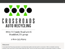 Tablet Screenshot of crossroadsautorecycling.com